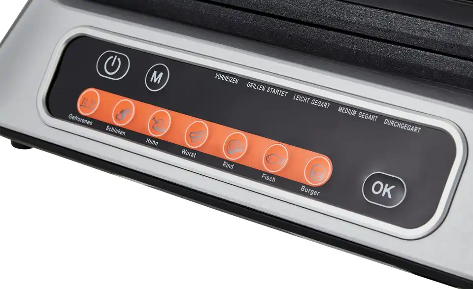 Meisterkoch Kontaktgrill KGR-2100E BHT 37,5|20,5|32 cm