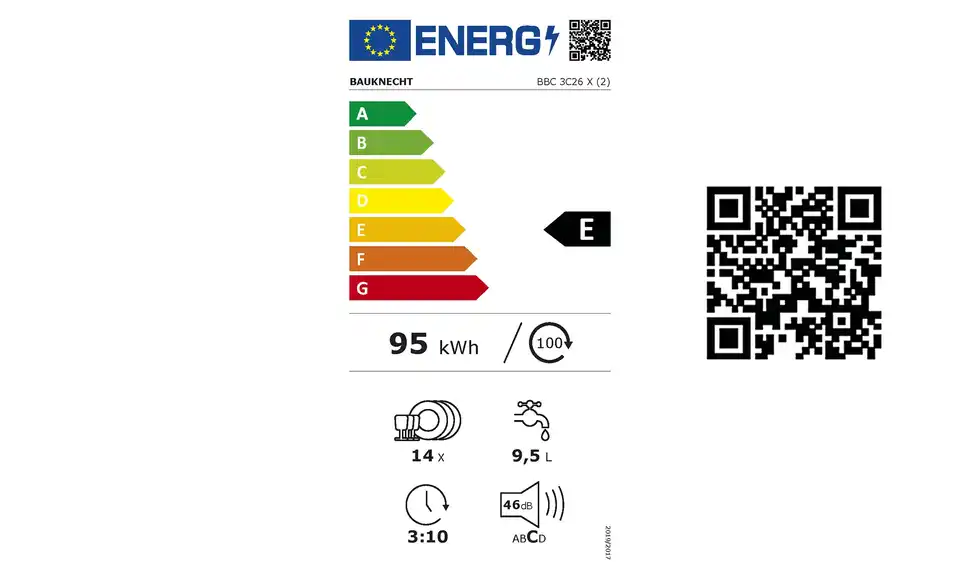 Bauknecht Einbau-Geschirrspüler BBC 3C26 X BHT 59,8|82|55,5 cm