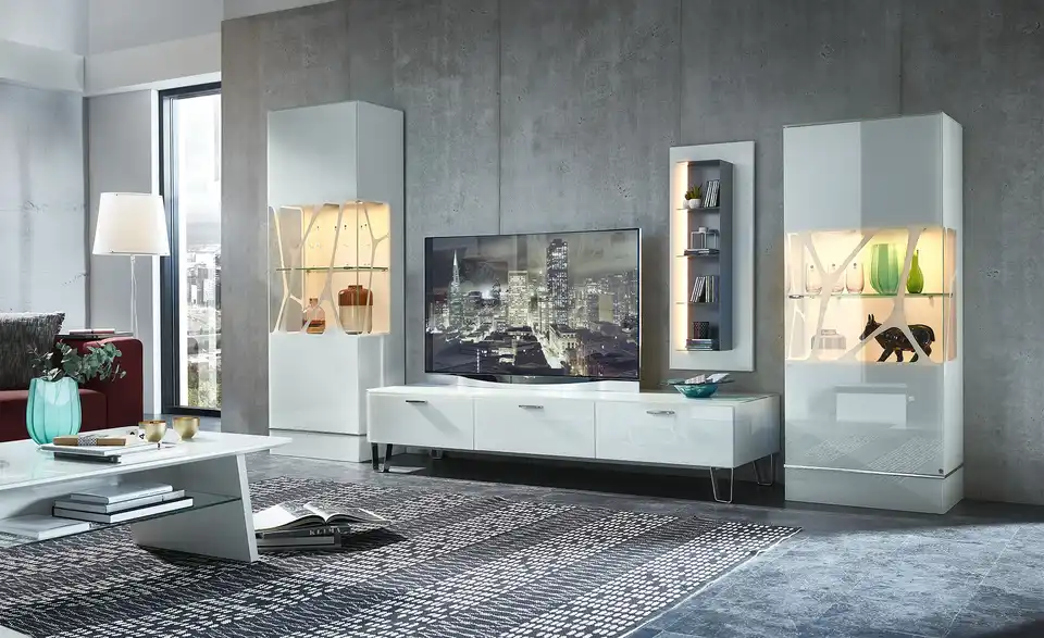 LEONARDO Vitrine Cube BHT 63|192|42 cm