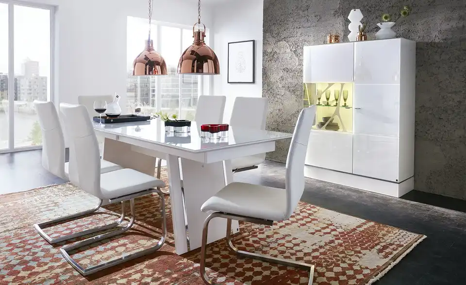 LEONARDO Esstisch ausziehbar Cube BHL 90|75|160 cm