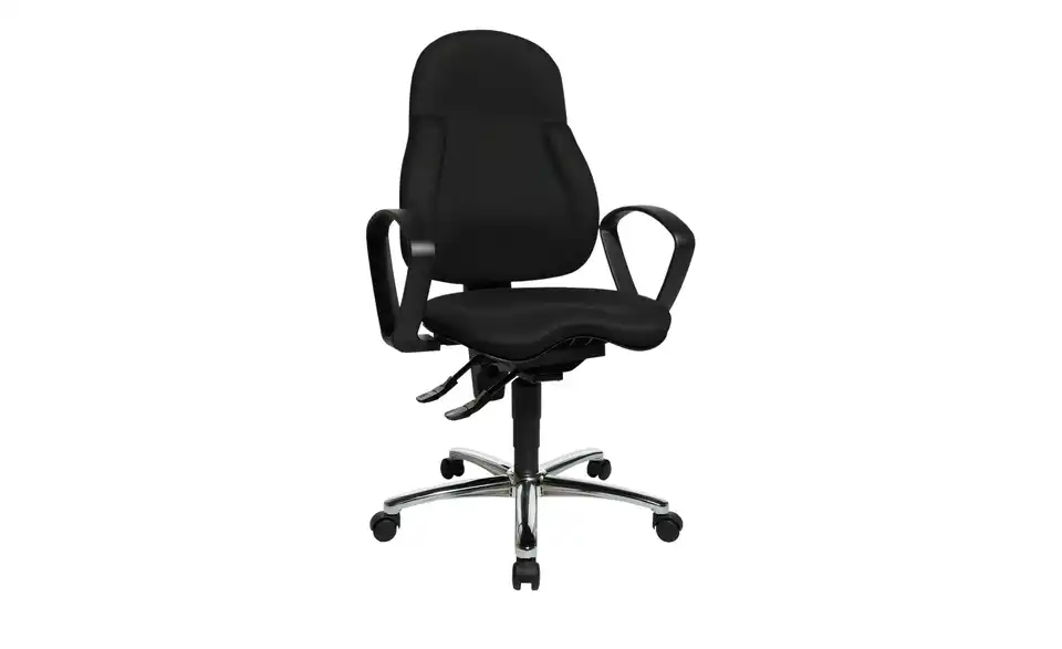 Bürodrehstuhl mit Armlehnen Sitness Basic100 BHT 64|104|64 cm, Kunstfaser