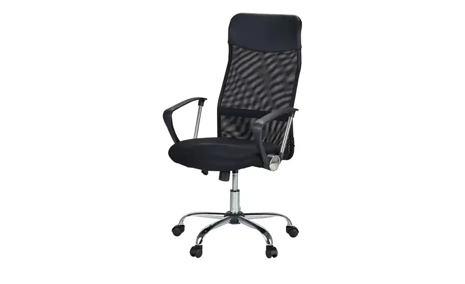 Bürodrehstuhl Bille BHT 62|115|65 cm, Netzstoff/Mesh
