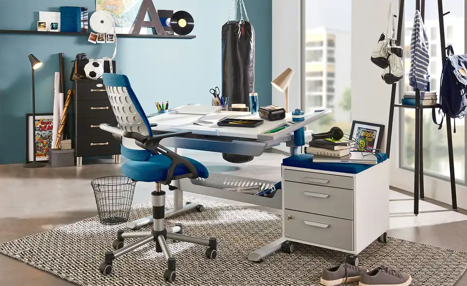 PAIDI Kinder- und Jugenddrehstuhl Tio BHT 58|97|54 cm, Mikrofaser PAIDI Kinder- und Jugenddrehstuhl Tio BHT 58|97|54 cm, Mikrofaser