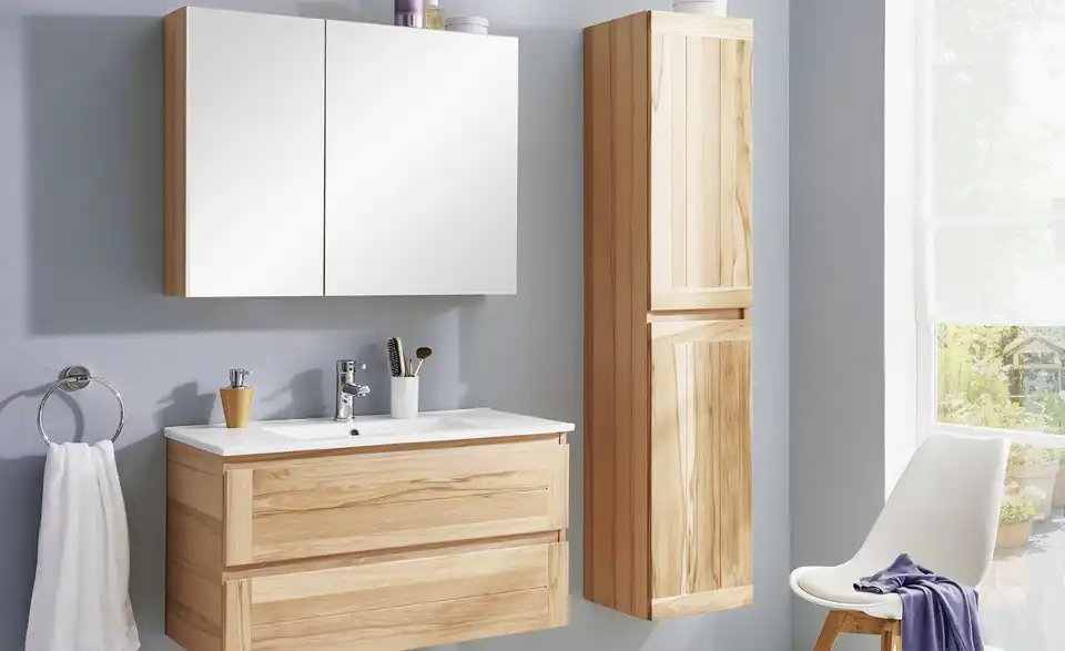 Wohnwert Spiegelschrank Capri BHT 90|70|18 cm