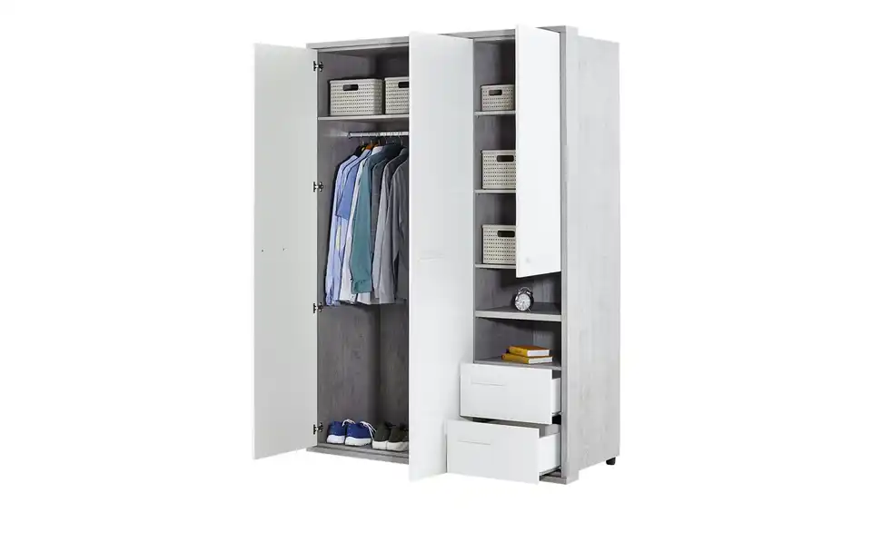 Kleiderschrank Milow BHT 153,5|216,4|63,7 cm