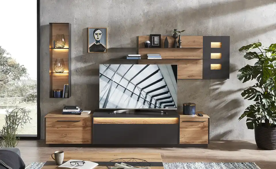 Wohnwand Light Line 10 BHT 250|191|50 cm