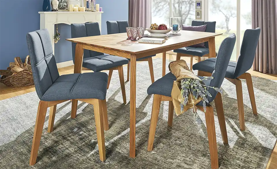 Woodford Esszimmerstuhl mit Steppung Anni BHT 44|85|59 cm, Webstoff