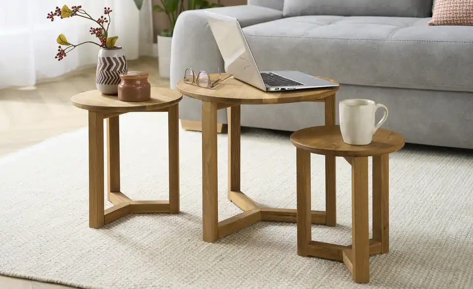 Couchtisch 3er Set 3er-Set Maddalena H 42,5 cm, Ø 50 cm
