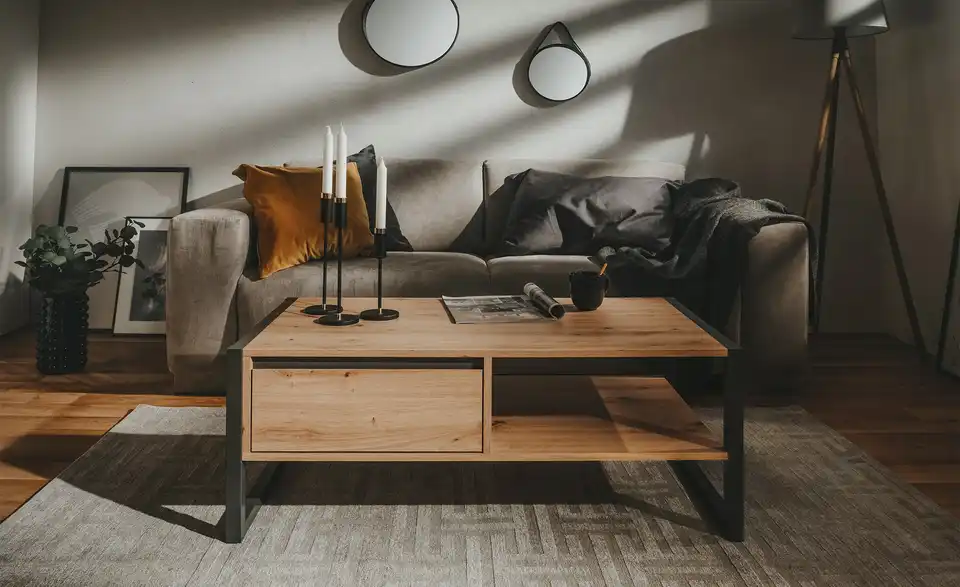 Couchtisch mit Schubkasten Fiano BHL 55|40|100 cm