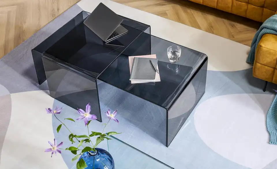 Couchtisch aus Glas Tessera BHL 55|35|108 cm