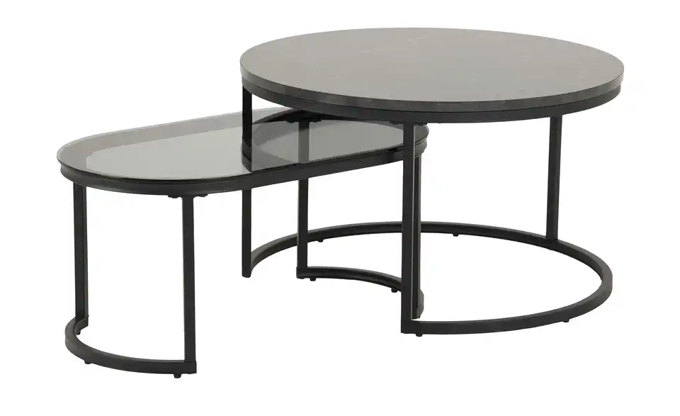 Couchtisch 2er-Set Gorgona H 42 cm, Ø 70 cm