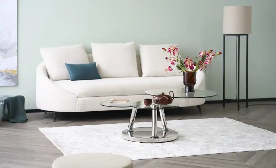 Couchtisch mit drehbaren Tischplatten Conigli BHL 80|44,5|80 cm