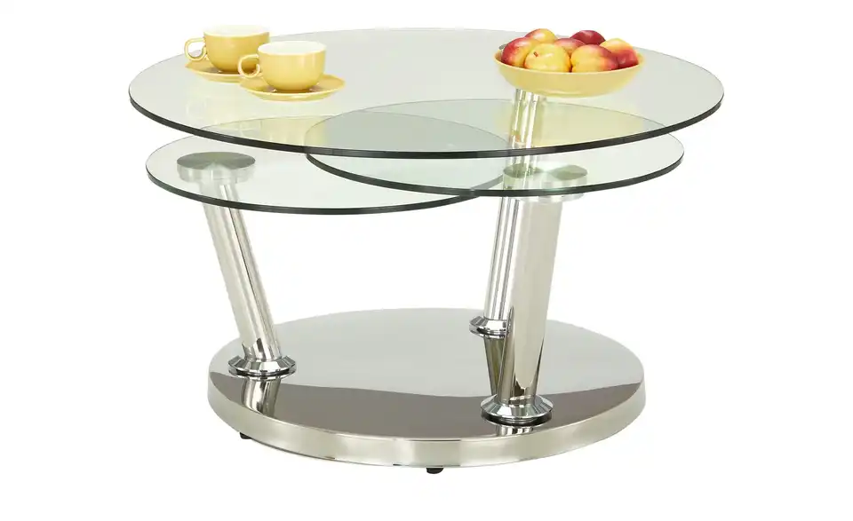 Couchtisch mit drehbaren Tischplatten Conigli BHL 80|44,5|80 cm