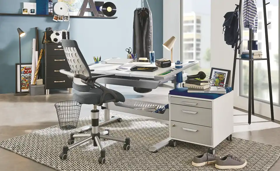 PAIDI Kinder- und Jugenddrehstuhl Tio BHT 58|97|54 cm, Mikrofaser