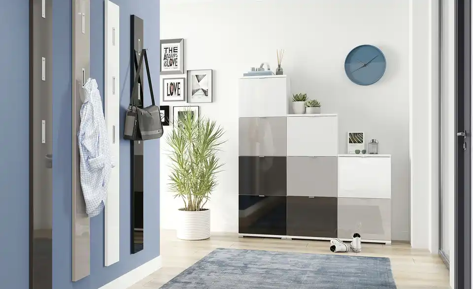 uno Schuhschrankkorpus Weiß Puzzle BHT 53|174|30 cm