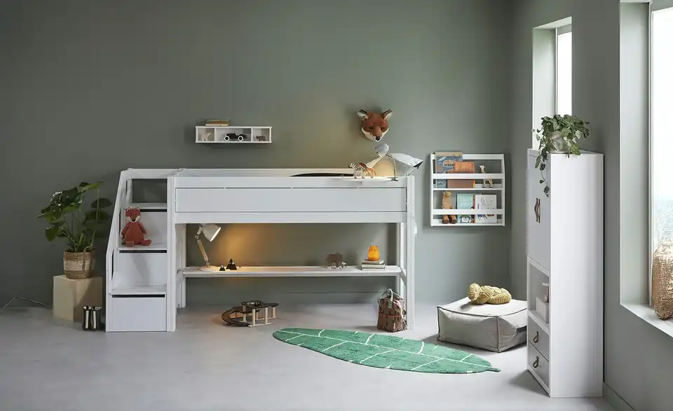 Lifetime Halbhohes Bett mit Treppe BHT 257|128|102 cm