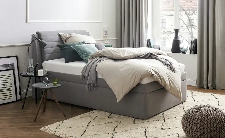 Polsterbett mit Stauraum York BHL 139|112|220 cm