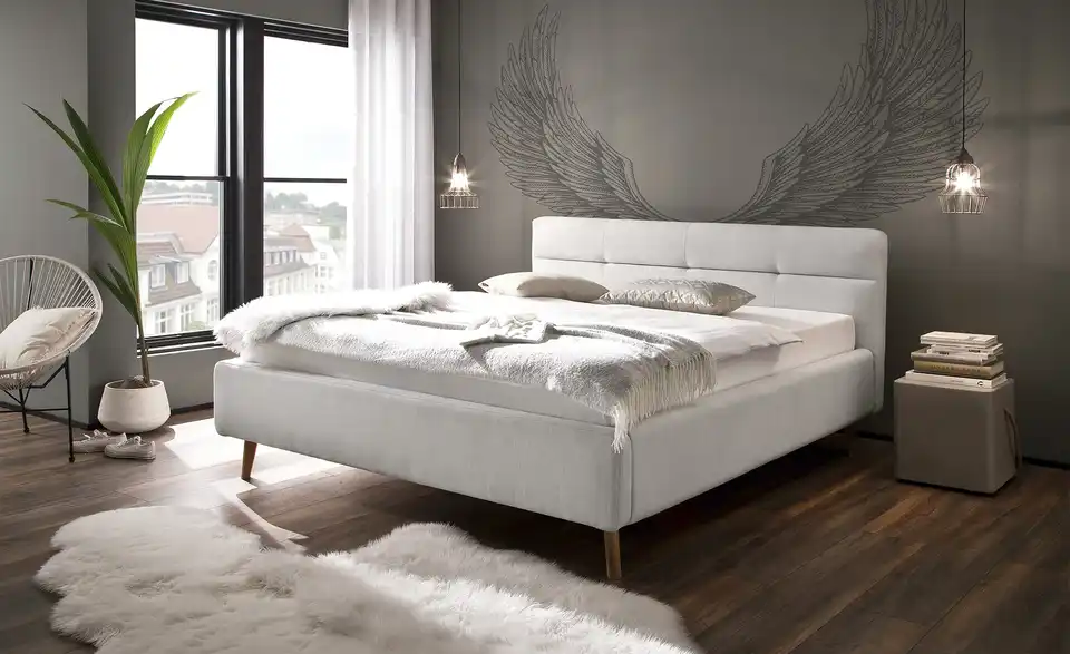 Polsterbettgestell mit Lattenrost und Stauraum Hounslow BHL 174|105|217 cm