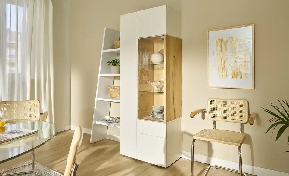 Wohnwert Vitrine Media Design BHT 75|200|42 cm