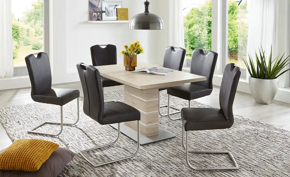 Säulentisch ausziehbar Dekora BHL 80|77|120 cm