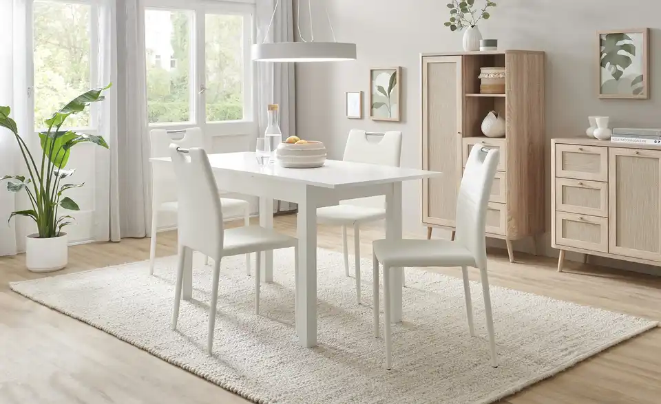 smart Ausziehbarer Esstisch in verschiedenen Größen Ben BHL 70|76,5|120 cm