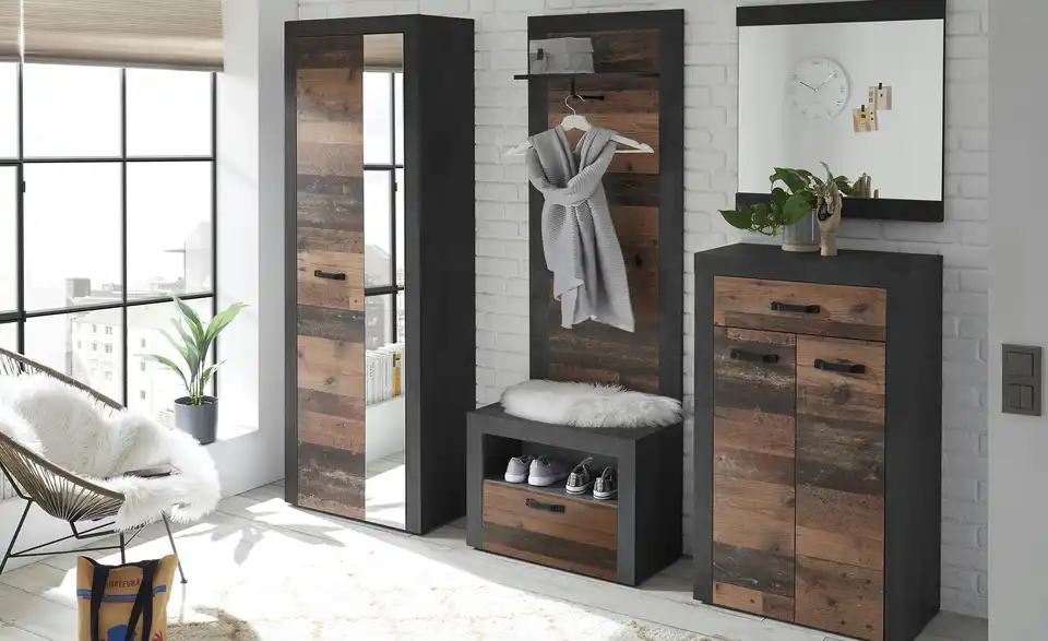 Garderobenschrank mit Spiegeltür Tavola BHT 68|198|38,5 cm