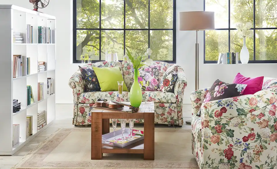 Geblümter Sessel Anke BHT 81|85|78 cm, Webstoff