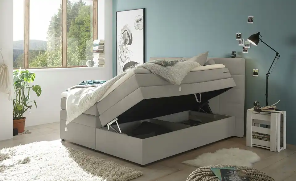 Boxspringbett mit Bettkasten Suffolk BHL 204|124|212 cm