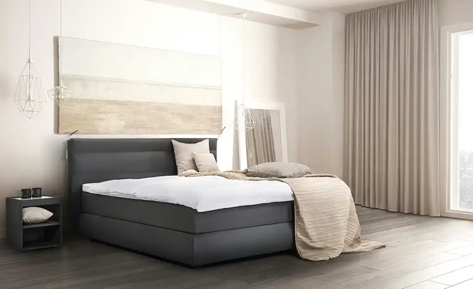 Wohnwert Boxspringbett Dormian Bolge Low BHL 160|102|207 cm