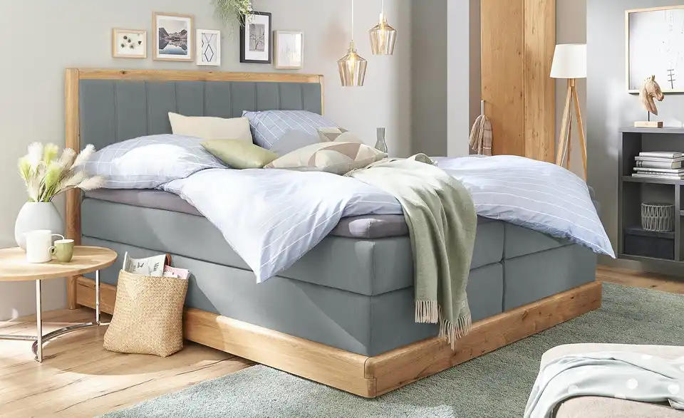 Switch Refresh Massivholz-Boxspringbett Alma BHL 192|126|207 cm