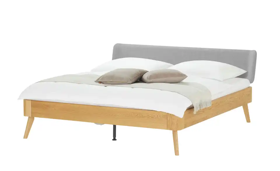 HASENA Massivholzbettgestell Oak Bianco BHL 173|86|211 cm