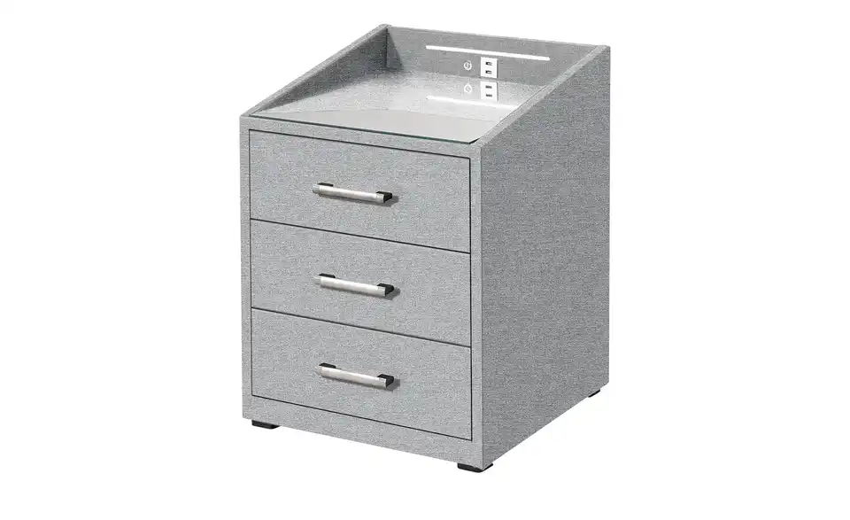 meinBett Nachtkonsole mit LED-Beleuchtung und USB-Ladeanschlüssen Moon BHT 47|61|46 cm