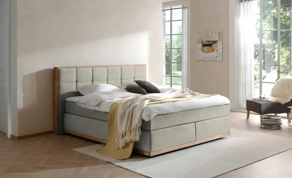 uno Massivholz-Boxspringbett Luca BHL 200|112|213 cm