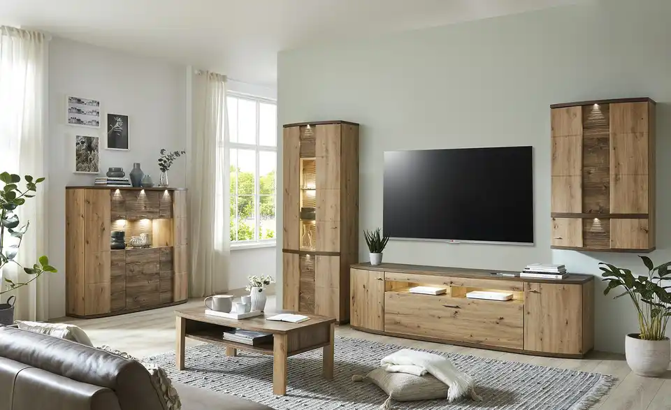 uno Wohnwand Gabbro BHT 357|209|50 cm