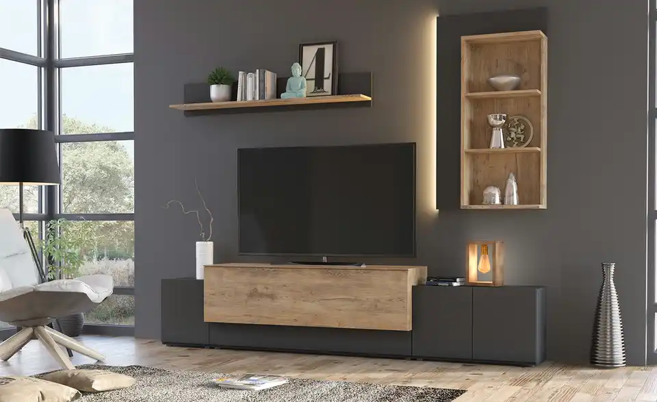 Wohnwand Calva BHT 270|220|42 cm