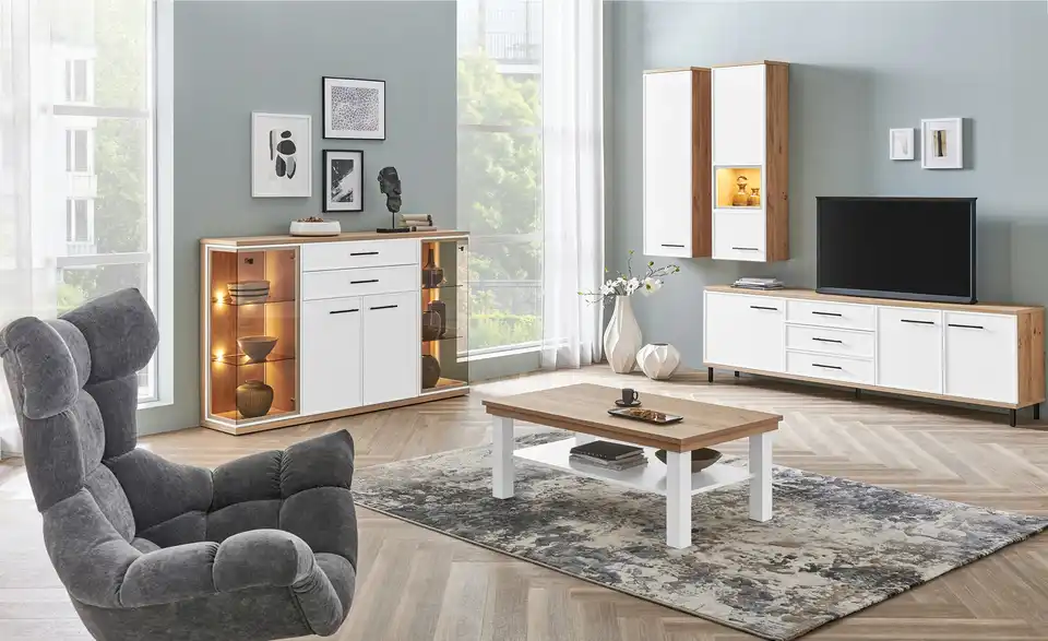 Wohnwert Highboard Carré BHT 184|113|40 cm