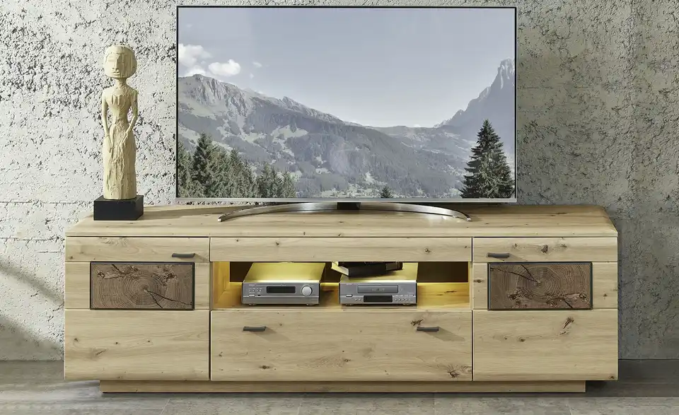 uno TV-Board Madera II BHT 190|59|47 cm