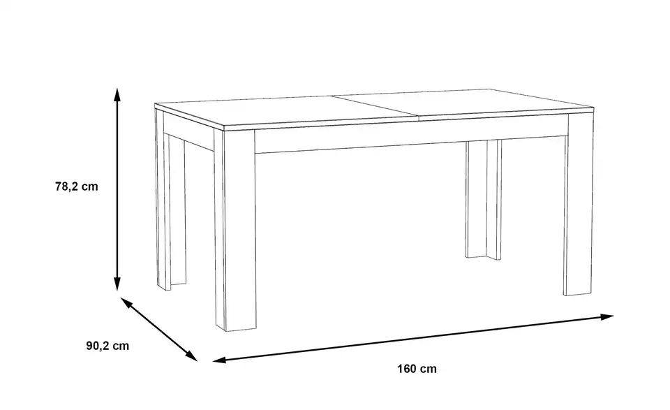 Esstisch Sevilla BHL 90|78|160 cm