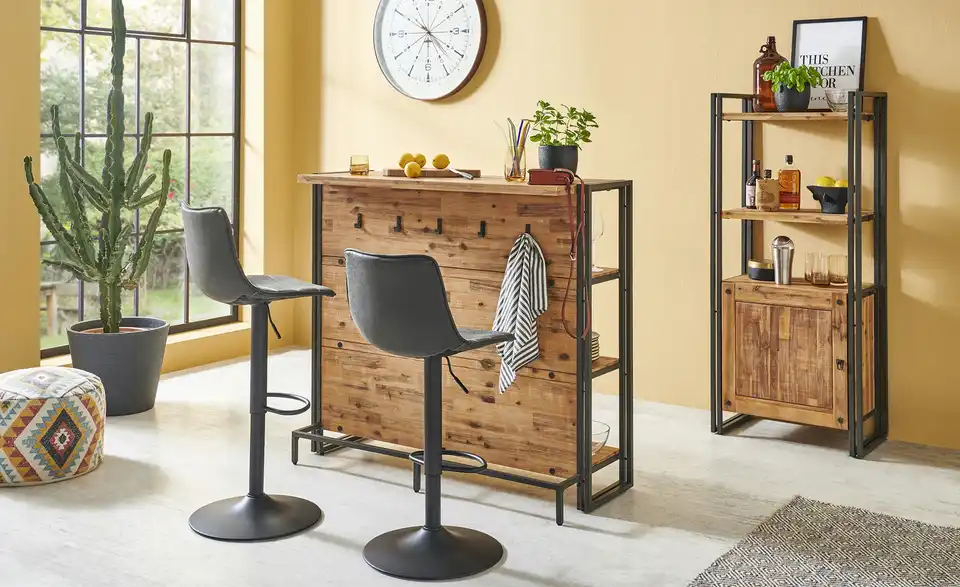 Bartisch Aus massivem Akazienholz Detroit BHL 48|115|130 cm Bartisch Aus massivem Akazienholz Detroit BHL 48|115|130 cm