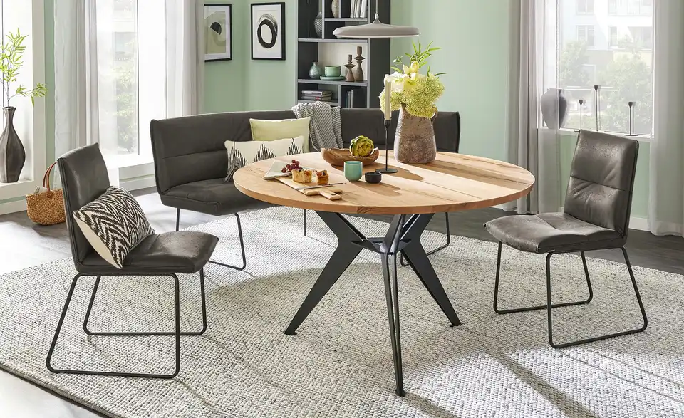 KOINOR Massivholztisch Essay H 76 cm, Ø 130 cm