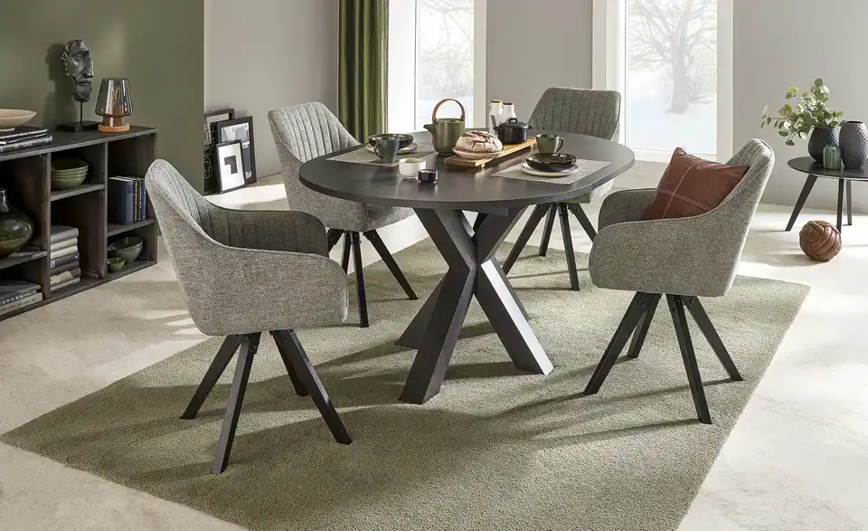 Polsterstuhl drehbar Benito BHT 60|88,5|66,5 cm, Webstoff