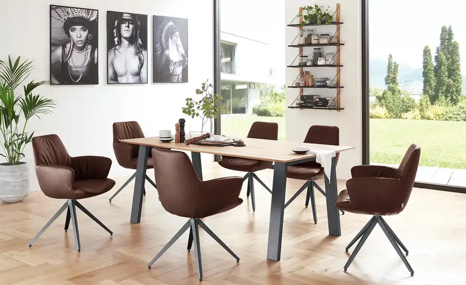 Armlehnstuhl Maple BHT 60|87|62 cm, Leder