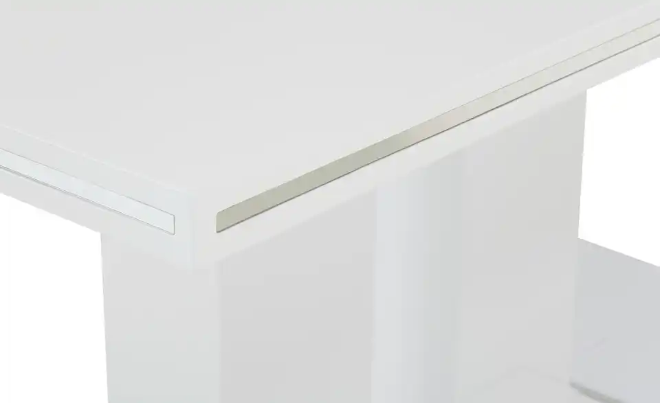 uno Säulentisch in Weißem Hochglanzlack Basti BHL 85|75|130 cm