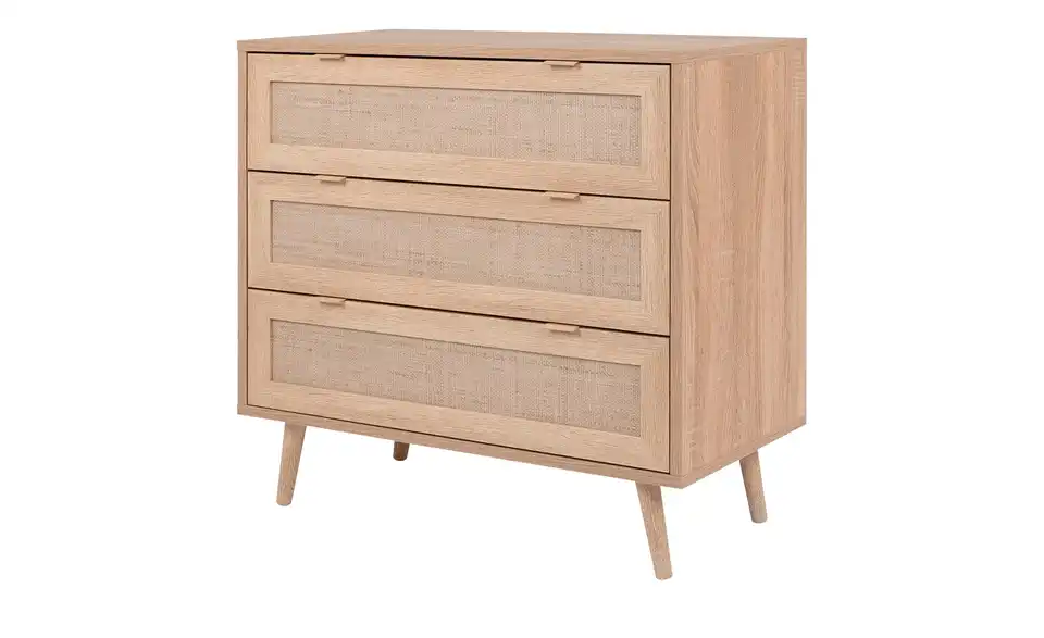 Kommode mit 3 Schubkästen Rafia BHT 80|79,8|40 cm