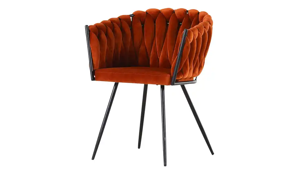 Polsterstuhl Weave BHT 60|78|55 cm, Velours