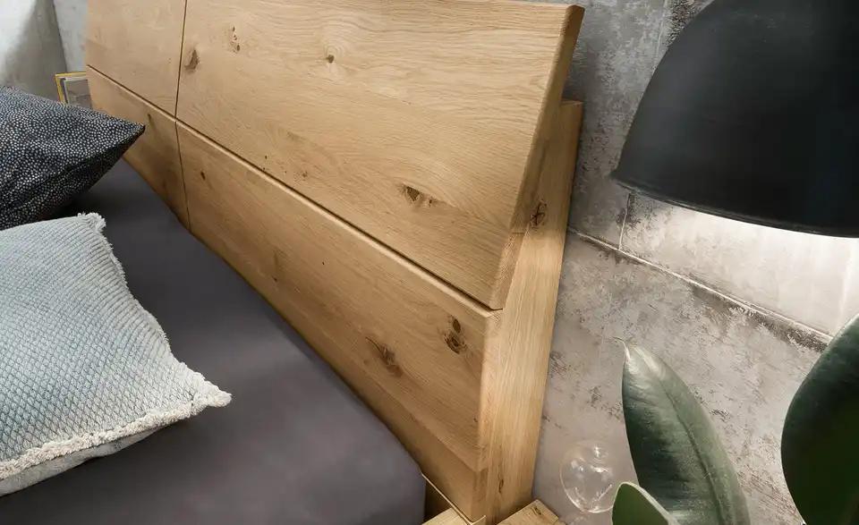 Woodford Bettgestell teilmassiv Smilla BHL 189|96|217 cm