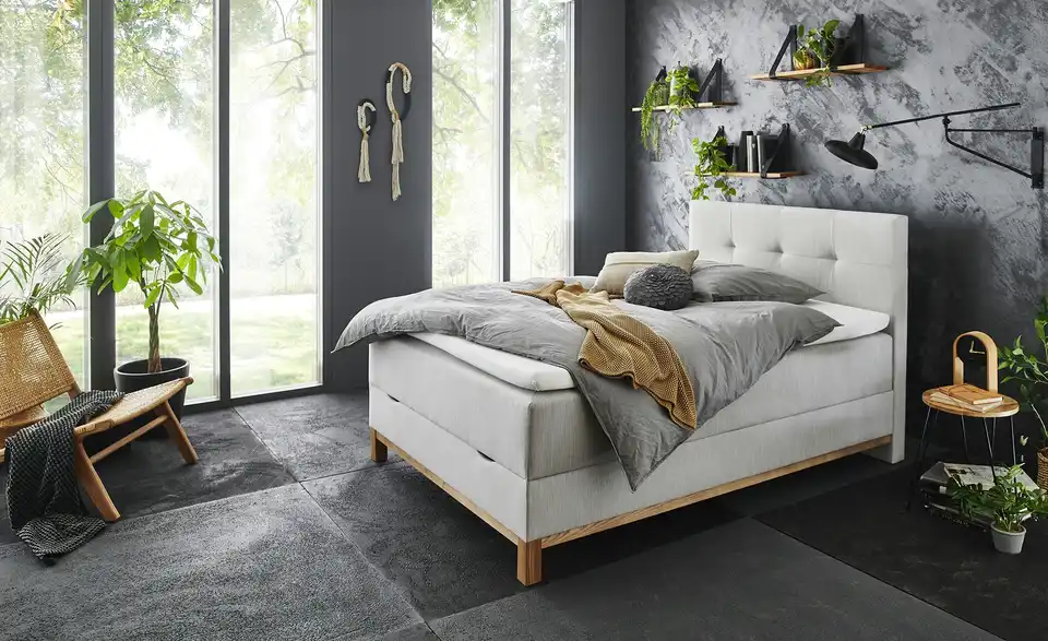 maison bleue Boxspringbett mit Bettkasten Mara BHL 122|116|209 cm