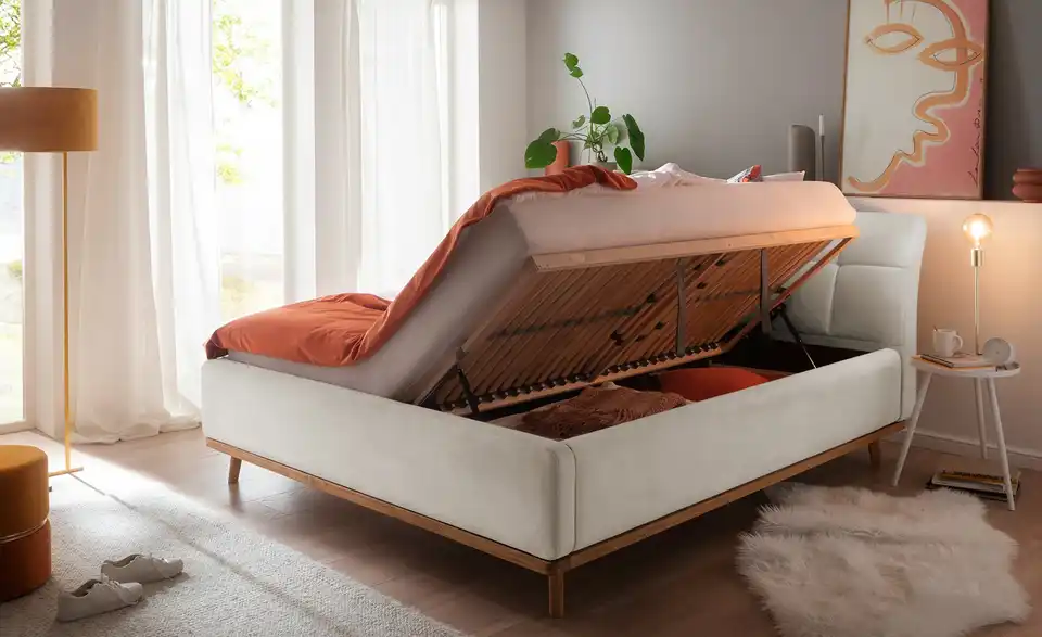 maison bleue Polsterbettgestell mit Bettkasten Merla BHL 176|105|231 cm