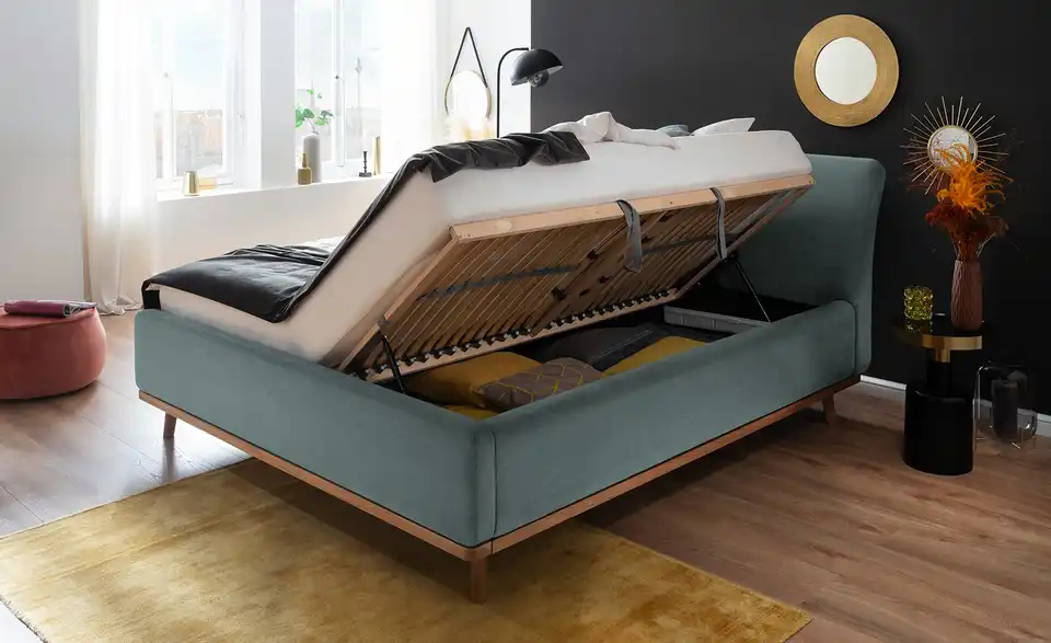 maison bleue Polsterbettgestell mit Bettkasten Merla BHL 176|105|231 cm