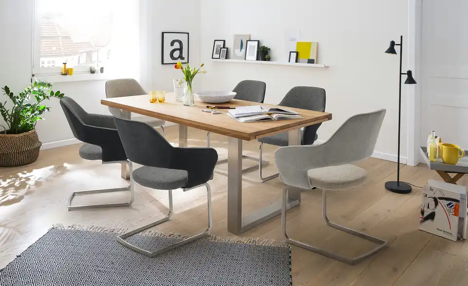 Armlehnstuhl mit Kombi-Bezug Lavall BHT 58|89|59 cm, Webstoff